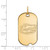 14K Yellow Gold University of Florida Small Dog Tag by LogoArt