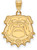 Image of 14K Yellow Gold University of Georgia Large Pendant by LogoArt (4Y072UGA)