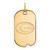 14K Yellow Gold University of Georgia Small Dog Tag by LogoArt
