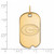 14K Yellow Gold University of Georgia Small Dog Tag by LogoArt