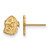 14K Yellow Gold University of Georgia X-Small Post Earrings by LogoArt 4Y049UGA