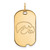 14K Yellow Gold University of Iowa Small Dog Tag by LogoArt