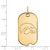 14K Yellow Gold University of Iowa Small Dog Tag by LogoArt