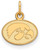 Image of 14K Yellow Gold University of Iowa X-Small Pendant by LogoArt (4Y043UIA)