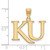 Image of 14K Yellow Gold University of Kansas Medium Pendant by LogoArt (4Y052UKS)
