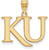 Image of 14K Yellow Gold University of Kansas Medium Pendant by LogoArt (4Y052UKS)