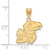 Image of 14K Yellow Gold University of Kansas Medium Pendant by LogoArt (4Y067UKS)