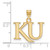 Image of 14K Yellow Gold University of Kansas Small Pendant by LogoArt (4Y051UKS)