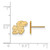 14K Yellow Gold University of Kansas X-Small Post Earrings by LogoArt (4Y055UKS)