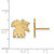 Image of 14K Yellow Gold University of Kentucky Small Post Earrings by LogoArt (4Y051UK)