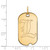 14K Yellow Gold University of Louisville Small Dog Tag by LogoArt