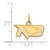 Image of 14K Yellow Gold University of North Dakota X-Small Pendant by LogoArt 4Y001UNOD