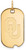 Image of 14K Yellow Gold University of Oklahoma Small Dog Tag by LogoArt (4Y028UOK)