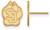 Image of 14K Yellow Gold University of South Dakota Small Post Earrings by LogoArt
