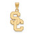 14K Yellow Gold University of Southern California Large Pendant LogoArt 4Y004USC