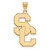 14K Yellow Gold University of Southern California XL Pendant by LogoArt 4Y005USC