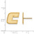 14K Yellow Gold University of Tennessee at Chattanooga Sm Post Earrings LogoArt