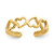 Image of 14K Yellow Gold Up and Down Heart Toe Ring