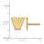 14K Yellow Gold Villanova University X-Small Post Earrings by LogoArt