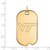 14K Yellow Gold Virginia Tech Large Dog Tag by LogoArt