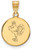 Image of 14K Yellow Gold Virginia Tech Medium Disc Pendant by LogoArt (4Y078VTE)