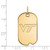 Image of 14K Yellow Gold Virginia Tech Small Dog Tag by LogoArt