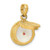 Image of 14K Yellow Gold w/ Enamel Birthday Cake w/ Candle Inside Pendant