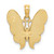 Image of 14K Yellow Gold w/ Multi-Color Enamel Butterfly Pendant K6988