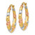 Image of 23mm 14K Yellow Gold w/ Pink & White Plating Hollow Scalloped Hoop Earrings TL771
