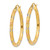 Image of 39mm 14K Yellow Gold w/ Pink & White Plating Textured Hoop Earrings