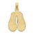 Image of 14K Yellow Gold w/ Pink Enamel Double Flip-Flop Pendant K6659