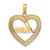Image of 14K Yellow Gold w/ Rhodium & Shiny-Cut Heart Frame Mom Pendant