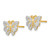 Image of 8mm 14K Yellow Gold w/ Rhodium Butterfly Stud Post Earrings TF403
