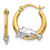 14K Yellow Gold w/ Rhodium Dolphin Hoop Earrings