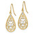 Image of 14K Yellow Gold w/ Rhodium Fancy Dangle Wire Earrings TF1873