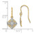 Image of 20mm 14K Yellow Gold w/ Rhodium Fancy Dangle Wire Earrings TF1892