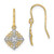 Image of 20mm 14K Yellow Gold w/ Rhodium Fancy Dangle Wire Earrings TF1892