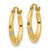 Image of 18mm 14K Yellow Gold w/ Rhodium Flowers Hollow Hoop Earrings