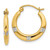 Image of 18mm 14K Yellow Gold w/ Rhodium Flowers Hollow Hoop Earrings