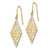 Image of 14K Yellow Gold w/ Rhodium Kite-Shaped Filigree Wire Dangle Earrings