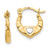 Image of 12mm 14K Yellow Gold w/ Rhodium Madi K Heart Hollow Hoop Earrings