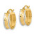 Image of 14.88mm 14K Yellow Gold w/ Rhodium Polished & Shiny-Cut Hoop Earrings TF1070