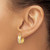 Image of 14.88mm 14K Yellow Gold w/ Rhodium Polished & Shiny-Cut Hoop Earrings TF1070