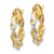 Image of 10mm 14K Yellow Gold w/ Rhodium Polished 2.75mm Fancy Twisted Hoop Earrings TM232