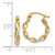 Image of 10mm 14K Yellow Gold w/ Rhodium Polished 2.75mm Fancy Twisted Hoop Earrings TM232