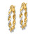 Image of 16mm 14K Yellow Gold w/ Rhodium Polished 2.75mm Fancy Twisted Hoop Earrings TM233