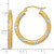 Image of 26.7mm 14K Yellow Gold w/ Rhodium Shiny-Cut & Satin Hoop Earrings TF1054