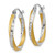 Image of 20mm 14K Yellow Gold w/ Rhodium Shiny-Cut 2.5mm Twisted Hoop Earrings TC432