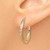 Image of 20mm 14K Yellow Gold w/ Rhodium Shiny-Cut 2.5mm Twisted Hoop Earrings TC432