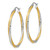 Image of 35mm 14K Yellow Gold w/ Rhodium Shiny-Cut 2.5mm Twisted Hoop Earrings TC436